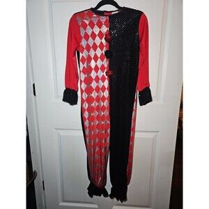 Black Red Clown Halloween Girls Large Costume Spirit